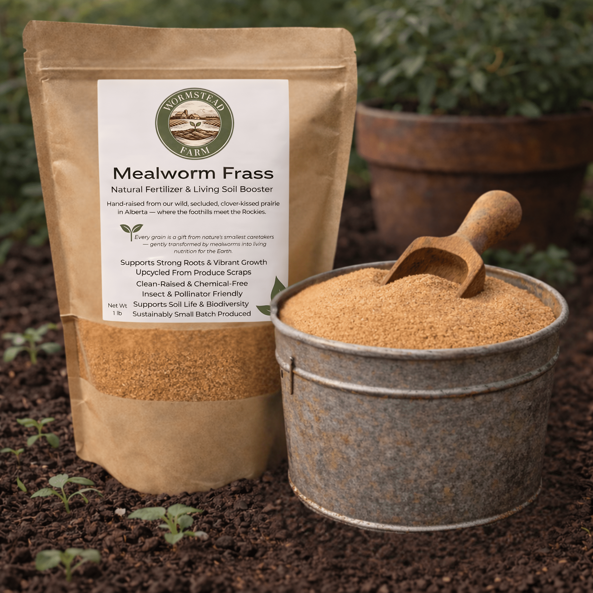 Mealworm Frass 16oz/1lb - Wormstead Farm