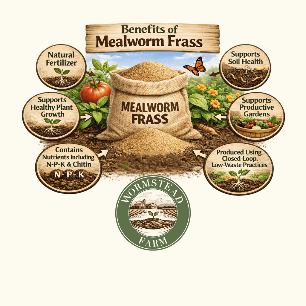 Mealworm Frass 16oz/1lb - Wormstead Farm